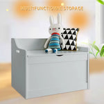 Gray Kids Toy Box Chest Storage Cabinet Container Children Clothes Organiser