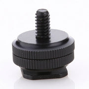1/4" INCH dual thumb Screw Flash Cold Hot Shoe camera Adapter mount GoPro DSLR