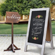 1/4X Blackboard A-Frame Chalk Board Sandwich Board Footpath Sign