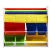 Kids Toy Box Organiser Bookshelf 3 Tier Display Shelf Storage Rack Drawer (S)